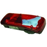 LC8 TH 22 Ca - Rear lamp, right, with number plate lamp, with rear AMP 1.5 7-pins connector, 12-24V bulbs, ADR, with triangular reflector, with side marker light, with additional connectors