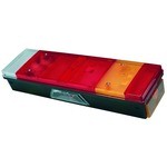 LC7 K4 G 42 C - Rear lamp, right, with number plate lamp, with rear AMP 1.5 7-pins connector, 12-24V bulbs, ADR, with reflector, with side marker light