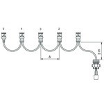 FCA - Cable for position light, ADR, for MDJ 175020 - AMP JPT 2-pins, 3xJPT female (3,5m between each), for number plate lamp EPP98 and marker lights SMD98, FE98 and FPL93